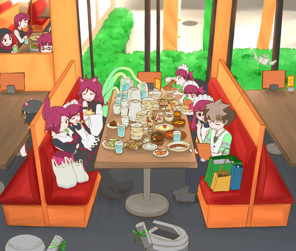 ファミレスに来たケムリクサ一行