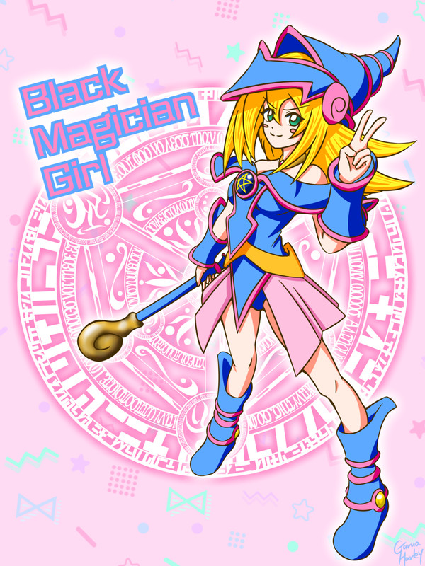 ドヤ顔ピースブラックマジシャンガール