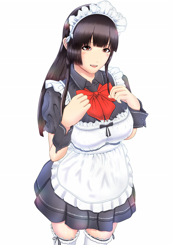 黒髪ロングのメイドさん