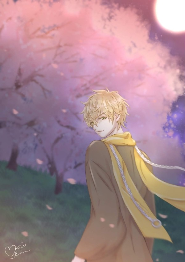 夜桜(花あかり)
