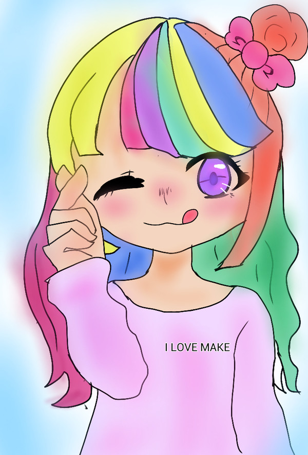 指で描くの難しいけど描いてみた