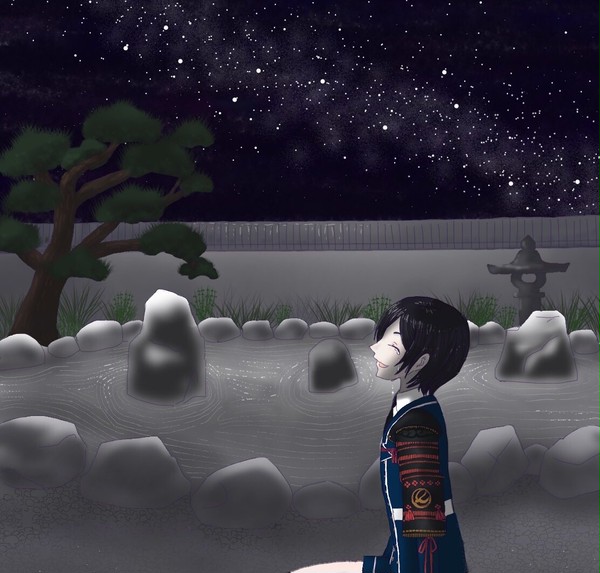 薬研くんと星空と日本庭園と