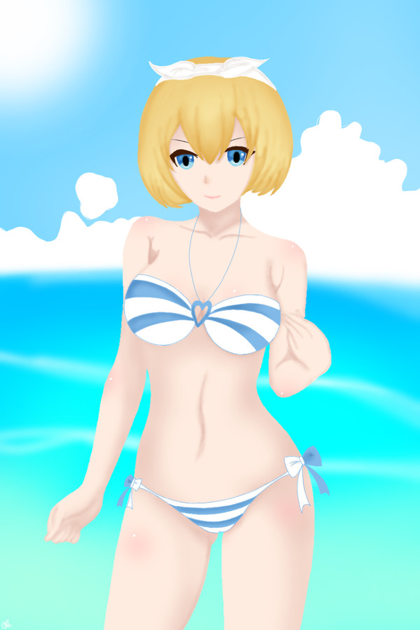 Violet swimming suit
