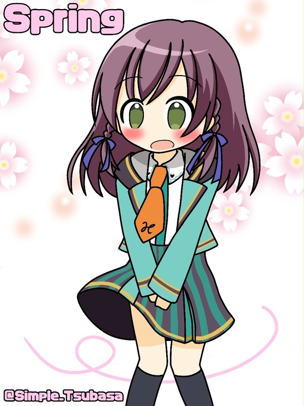 春一番でスカートがふわり川翼