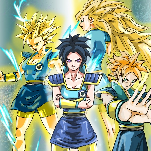 オリキャラ 女サイヤ人 エマ (ssj, ssj2, ssj3)