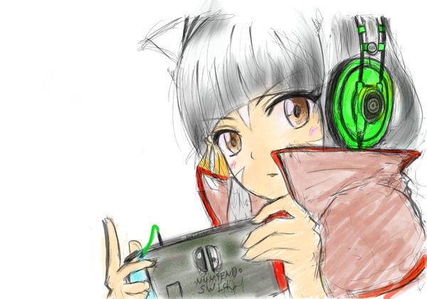 ニアちゃんゲーム中