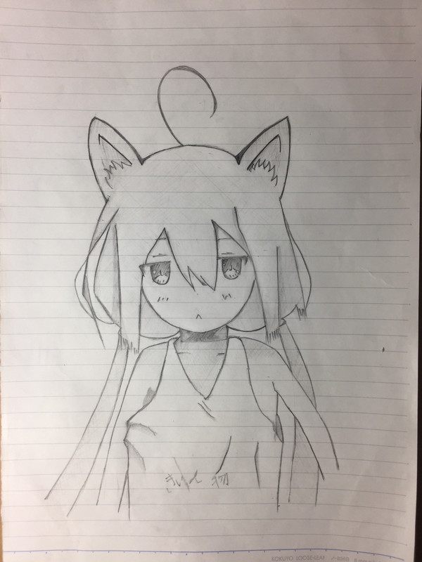 猫宮ひなたを鉛筆落書き