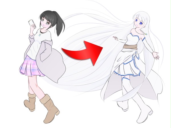 変身シリーズ(白い子)