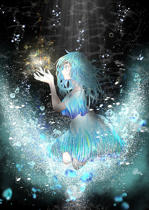 水と線香花火