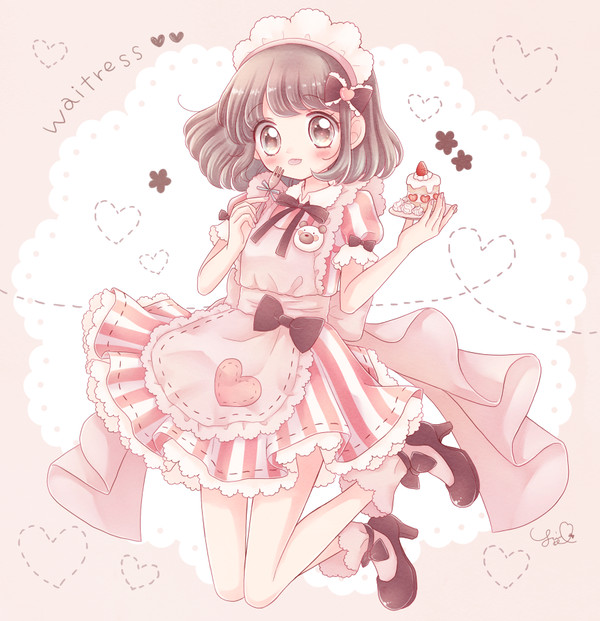かわいいウェイトレスさん🍓☕️