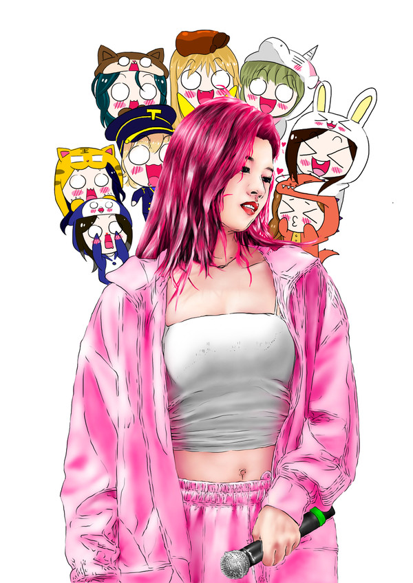 TWICE 凑崎纱夏Sana 肖像画练习