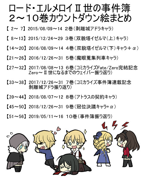 事件簿２～９巻カウントダウン絵まとめ