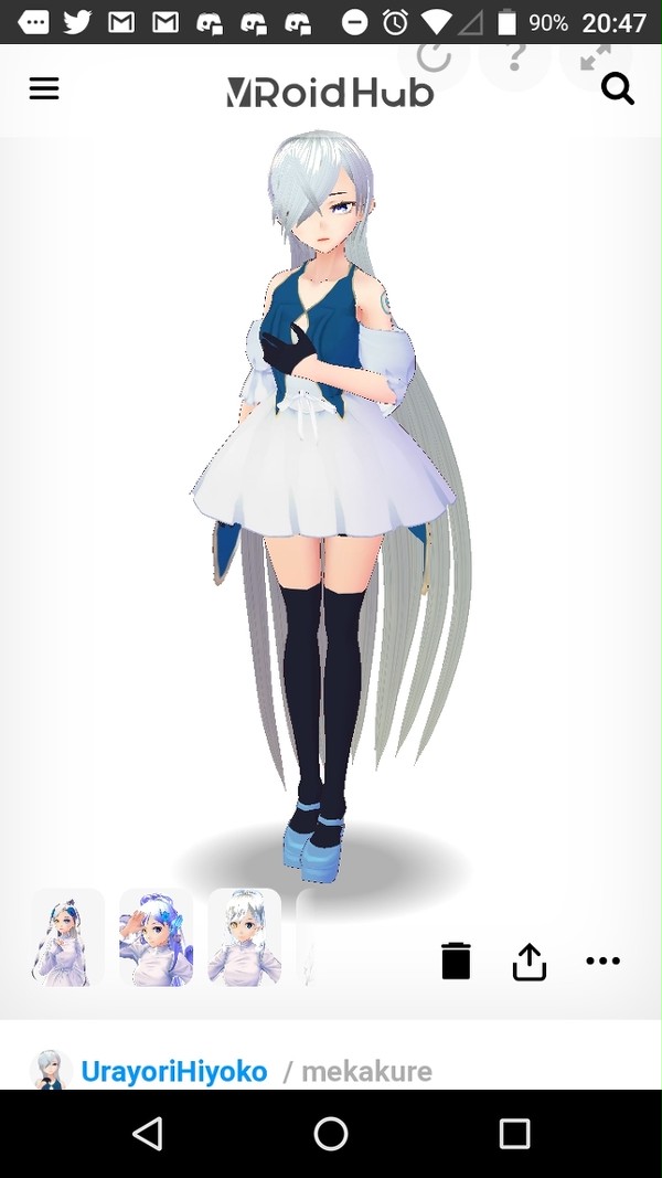 目隠れvtuber vroid