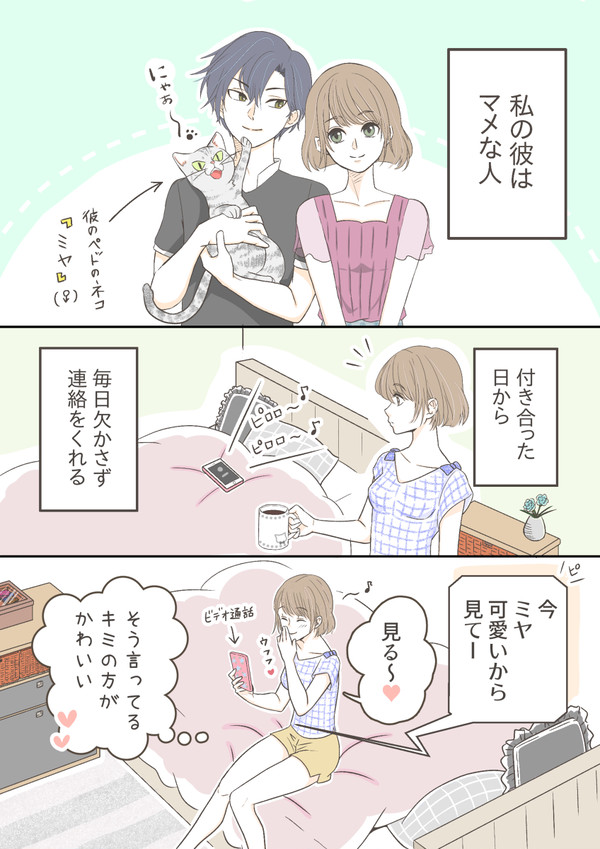 彼氏と猫と日課。