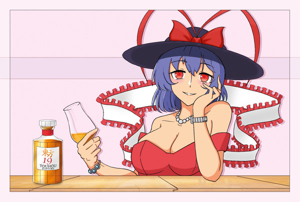 ウィスキーを飲んでいる衣玖さん