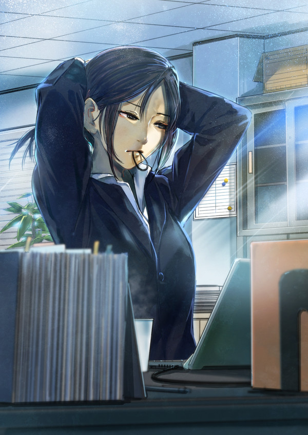 無表情の女