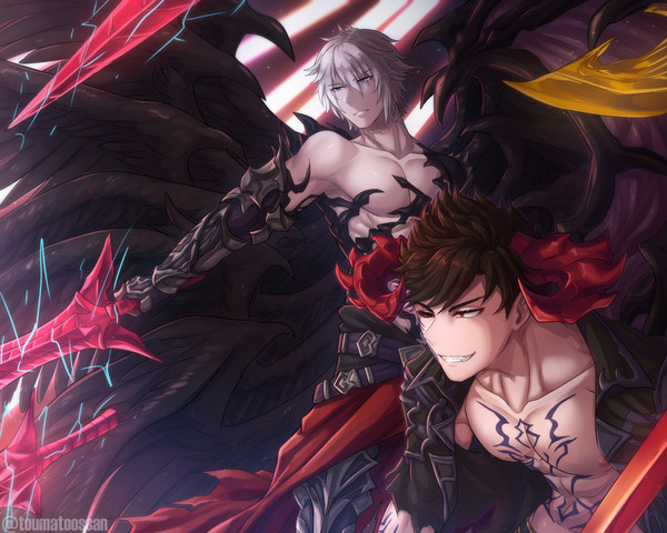 Side by side