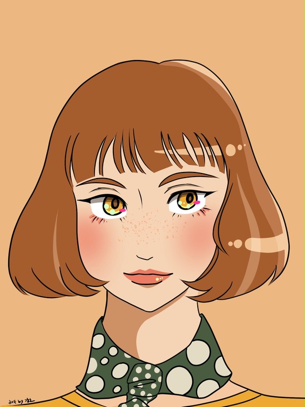 可愛いそばかす少女