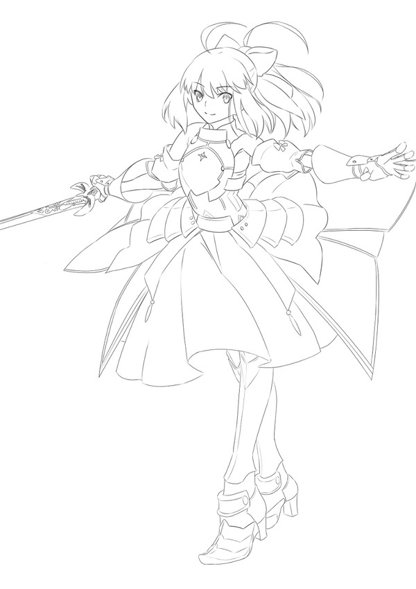 FGOセイバー・リリィ模写