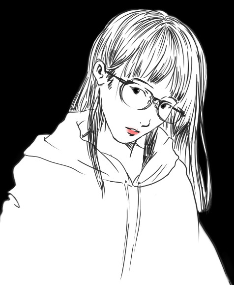 眼鏡女