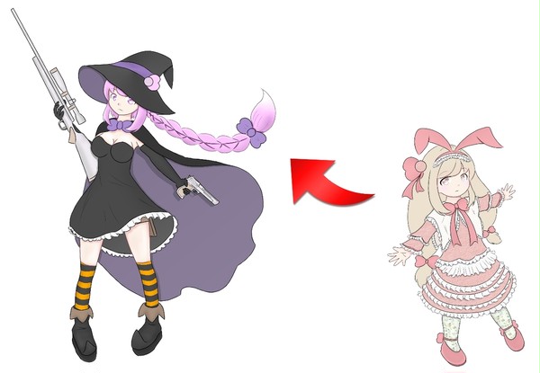 変身シリーズ(ロリ→魔女)