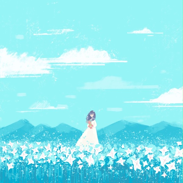 the girl with the flower