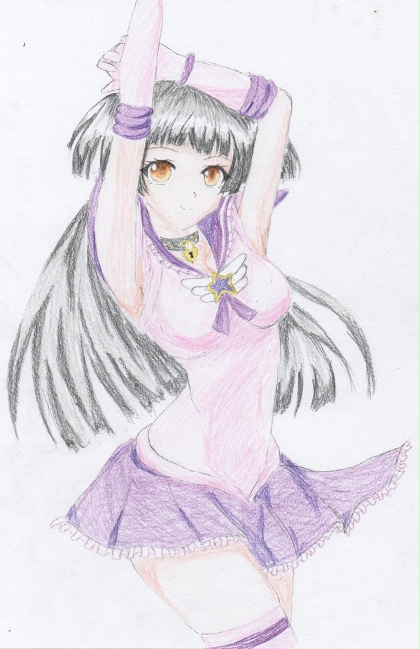 【黛冬優子】表紙のカラーイメージと線画