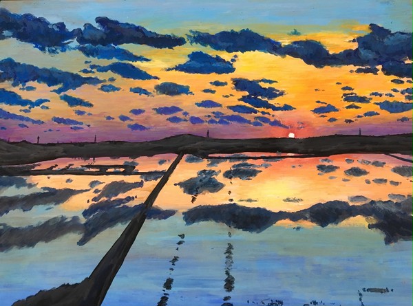 3色の夕焼け