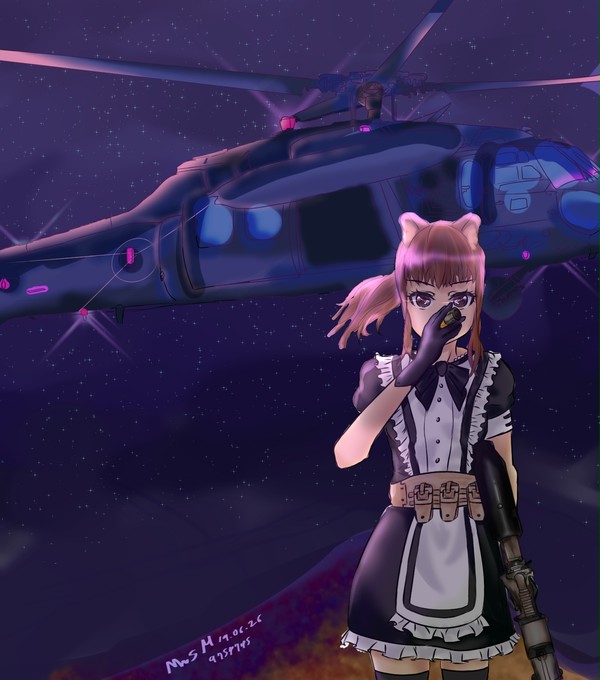 military maid fox girl