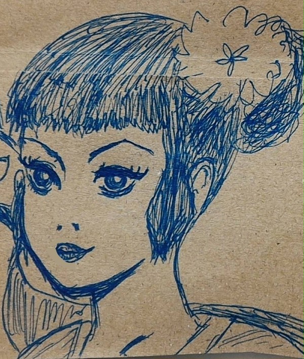 らくがき　白娘