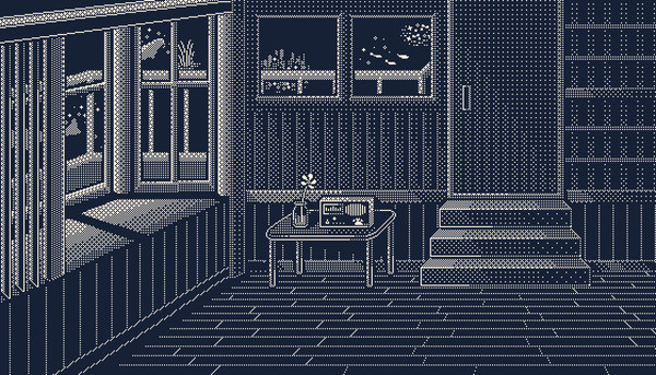 湖中の小屋