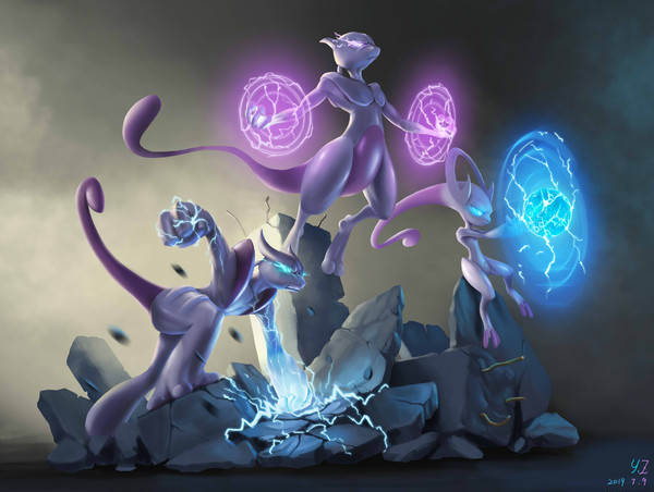 ミュウツー Mewtwo‘X&Y’——Fanart