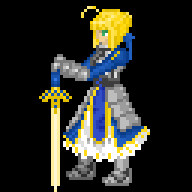 ドット絵 Fgo アルトリア バトルキャラ 待機