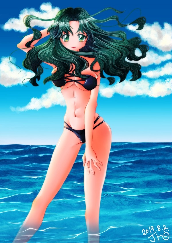 夏、海、水着