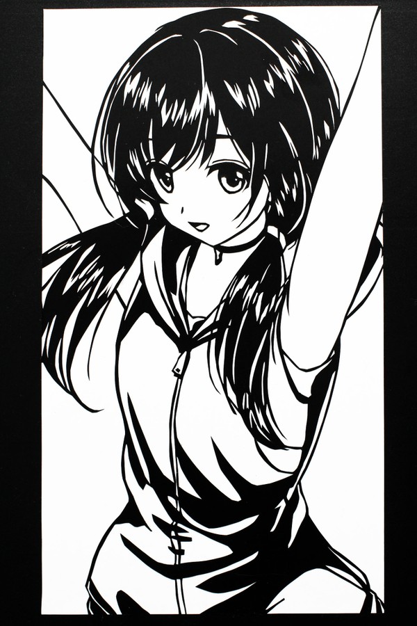【切り絵】天野 陽菜(天気の子を切ってみた) No.74