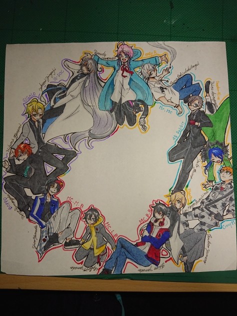 ヒプマイ12人描いてみた
