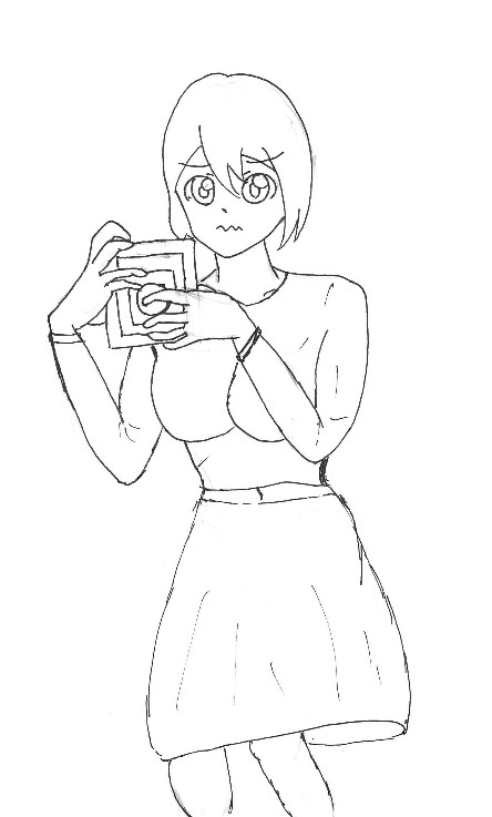 射影機を構える女の子