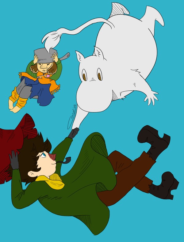 Floating in air - Moomins