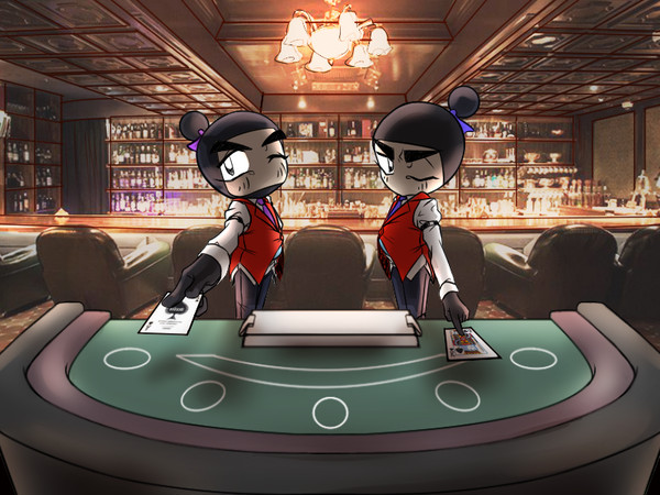 casino 'BLACKJACK' dealer