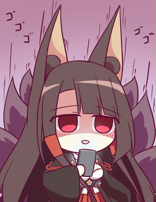 指揮官のLINEをチェックする赤城さん - 1/1