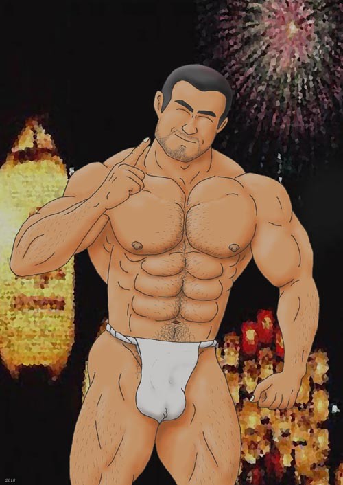 お祭り親父