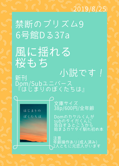 8/25 禁断のプリズム9　お品書き