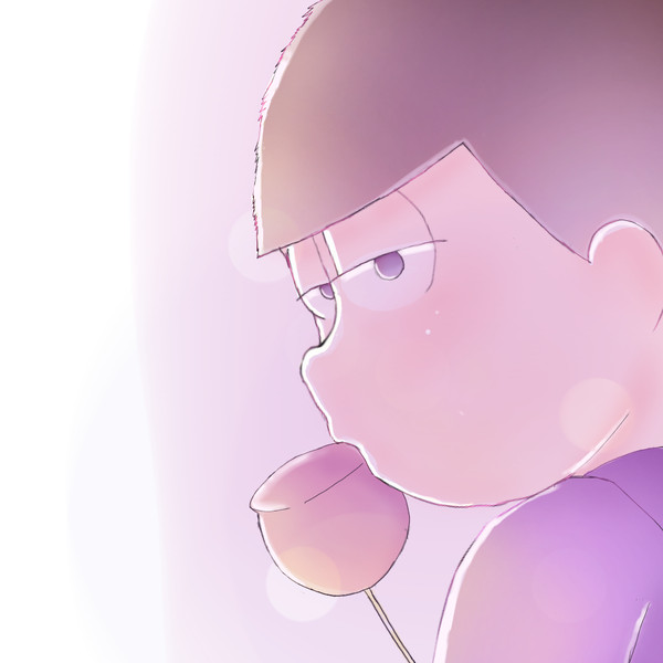 りんご飴に夢中
