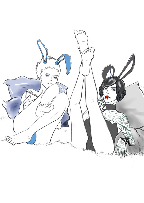 DevilMayCry5 Vergil/V bunnygirl
