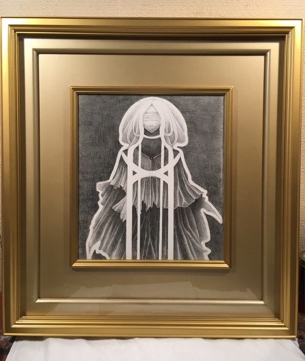 額縁に合わせて絵を描く(ラフ)