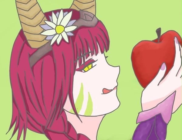 Elderwood Ahri Enjoying An Apple