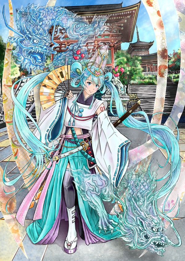 初音ミク 祥雲青龍とともに舞い踊らん