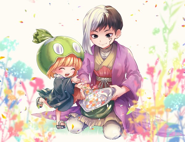 ゲンとスイカの花集め