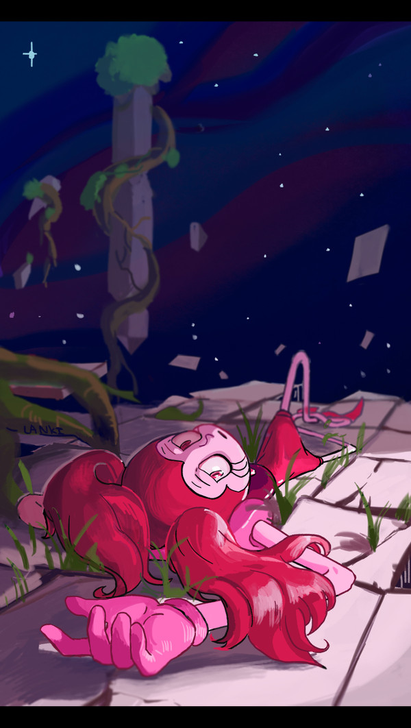 Lying in the garden