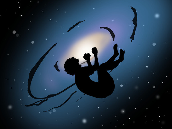 Boy and space